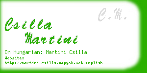 csilla martini business card